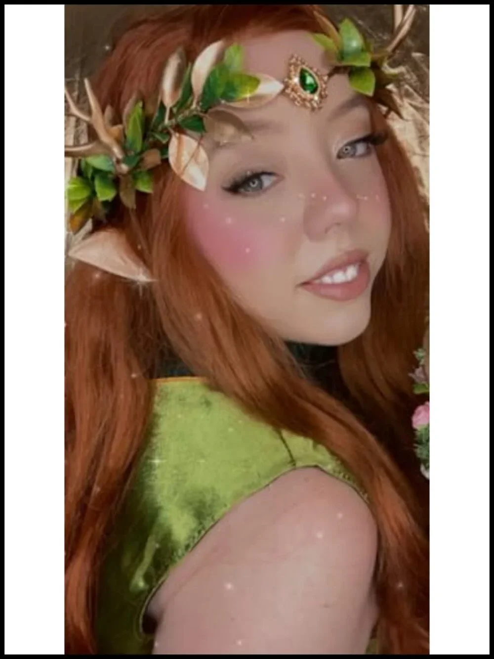 Woodland Fairy Antler Crown Forest Elf Headband Renaissance Costume Headwear